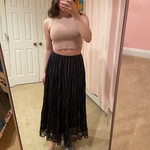 Black lacey skirt with sequins